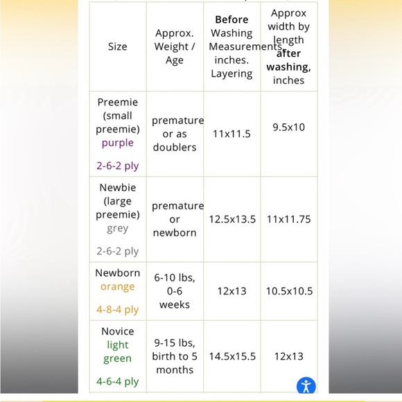 19 Cloth-eez Organic Newborn Prefold (unbleached) - Picture 4 of 4